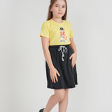 Girls Tee With Bear Print