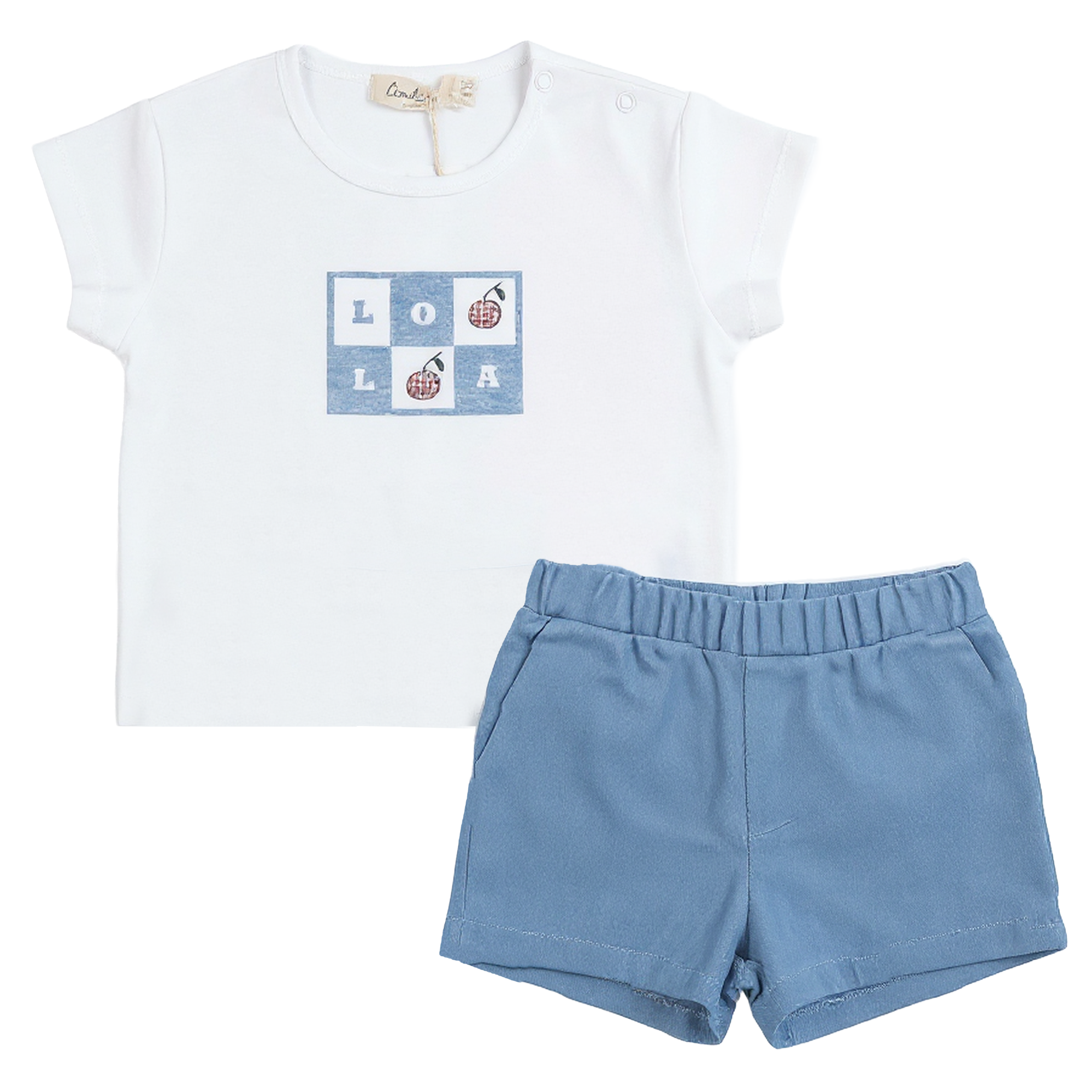 Woven Denim Short Set