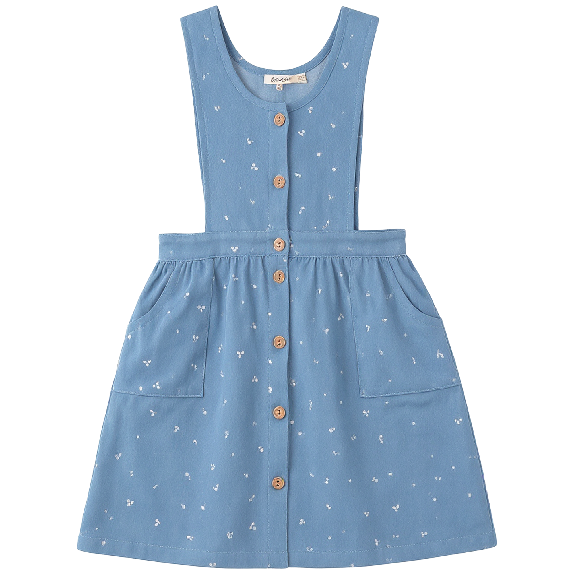 Girls Cherry Woven Denim Jumper