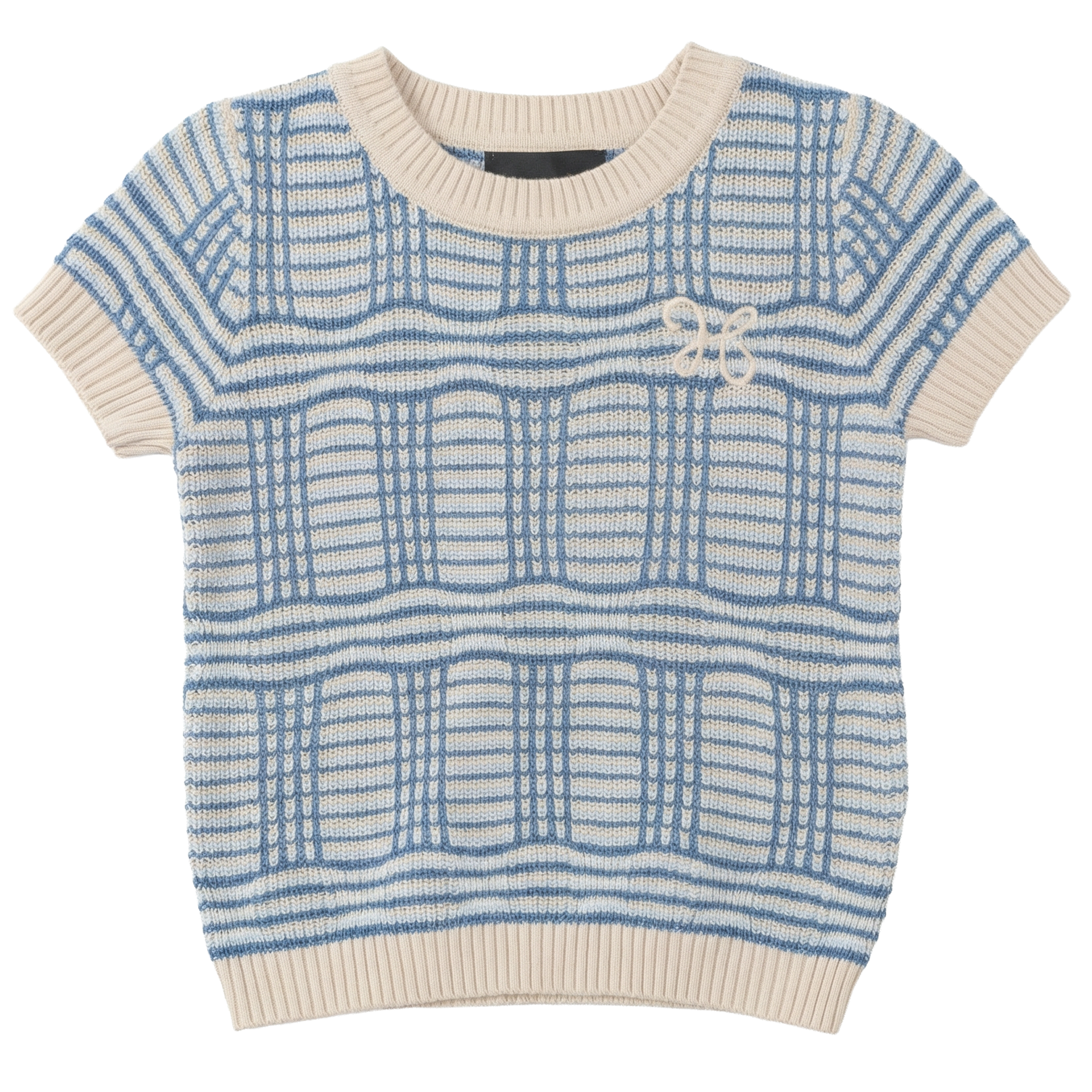 Boys Plaid Knit Top