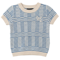 Boys Plaid Knit Top