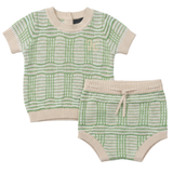 Boys Plaid Knit 2 PCS Set