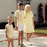 Girls Dress With Embroidered Collar