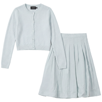 Girls 2 PCS Set With Pointelle Cardigan