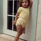 Baby Girl Set With Pointelle Knit Top