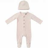 Baby Stripe Rib Romper Set