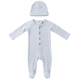 Baby Stripe Rib Romper Set