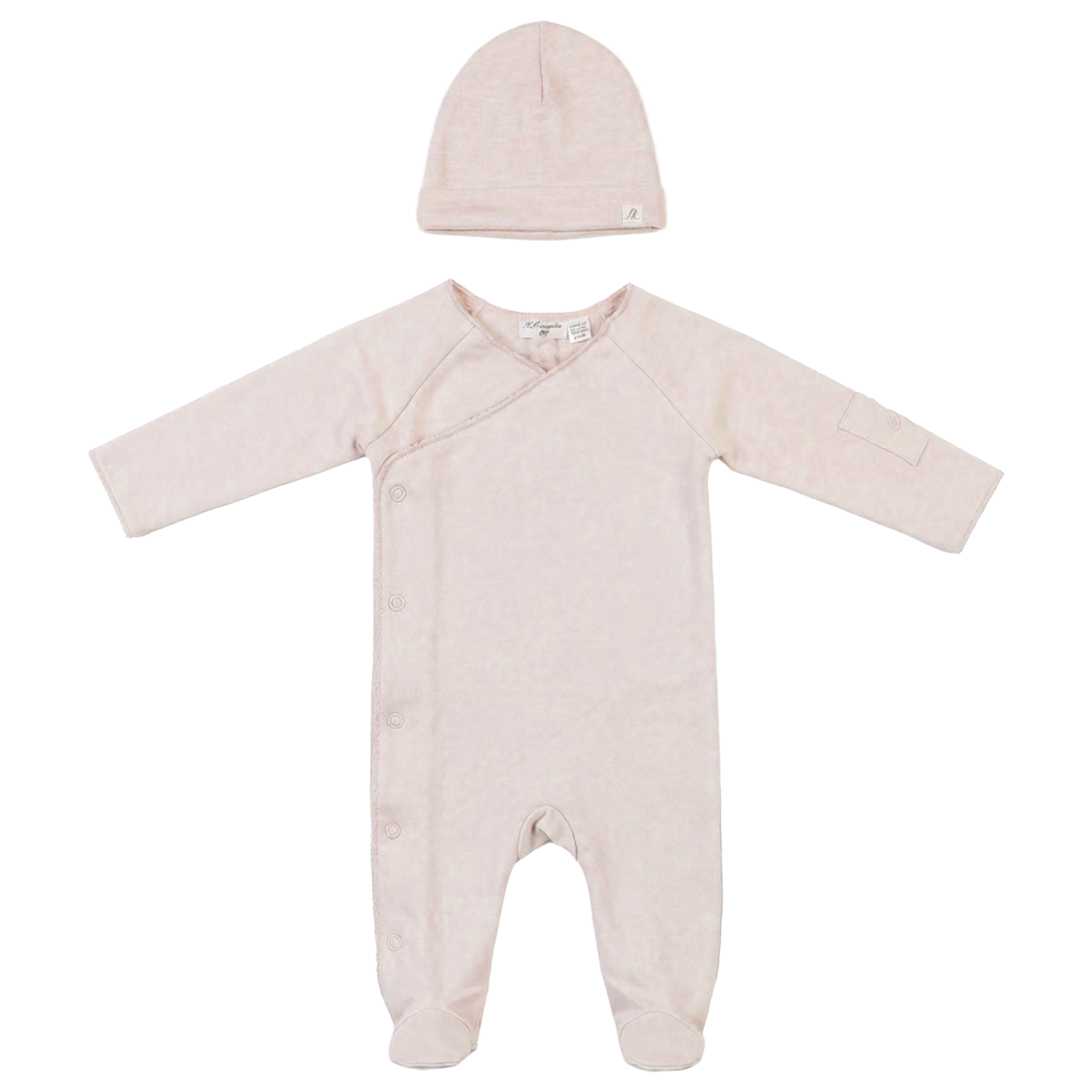 Baby French Terry Romper Set With Front Side Opening