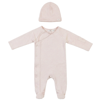 Baby French Terry Romper Set With Front Side Opening
