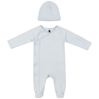 Baby French Terry Romper Set With Front Side Opening