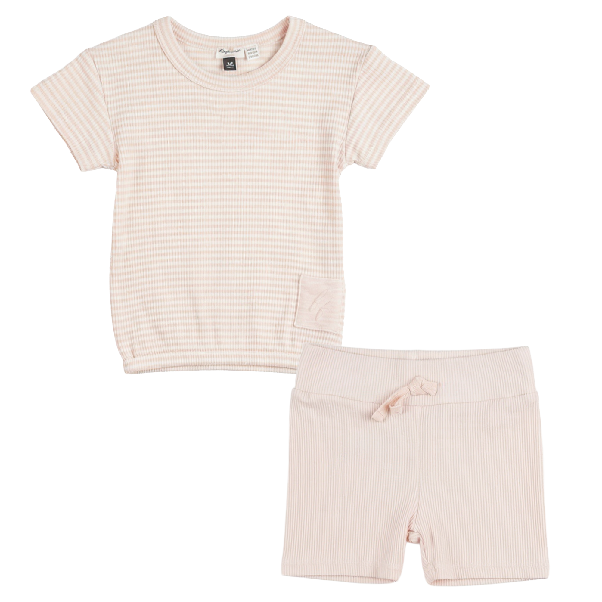 Stripe Rib Short 2 PCS Set