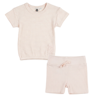 Stripe Rib Short 2 PCS Set