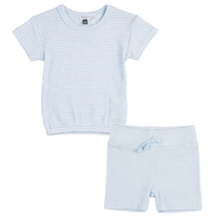 Striped Rib Short 2 PCS Set