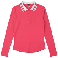 Polo Top With Stripes Collar