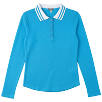 Polo Top With Stripes Collar