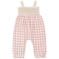 Long Baby Overall With Stretch Crochet Top