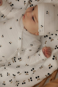 Baby Romper Set With Cherry Print