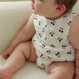 Crinkle Woven With Cherry Boy Bubble