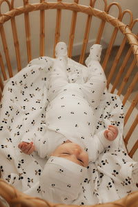 Baby Crinkle Woven With Cherry Print Swaddle