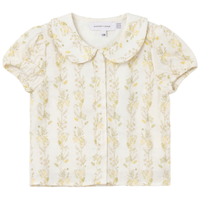 Floral Blouse With Puff Sleeve