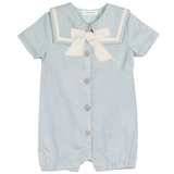 Baby Onesie In Woven Fabric