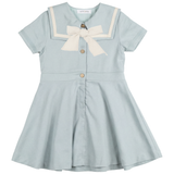 Girls Dress In Solid Fabric