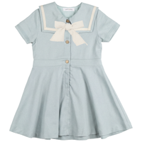 Girls Dress In Solid Fabric