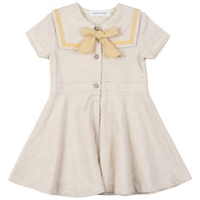 Girls Dress In Solid Fabric