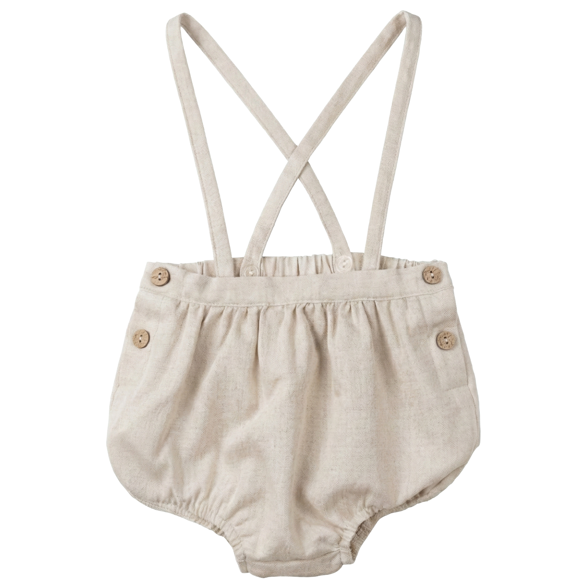 Baby Overall In Solid Woven