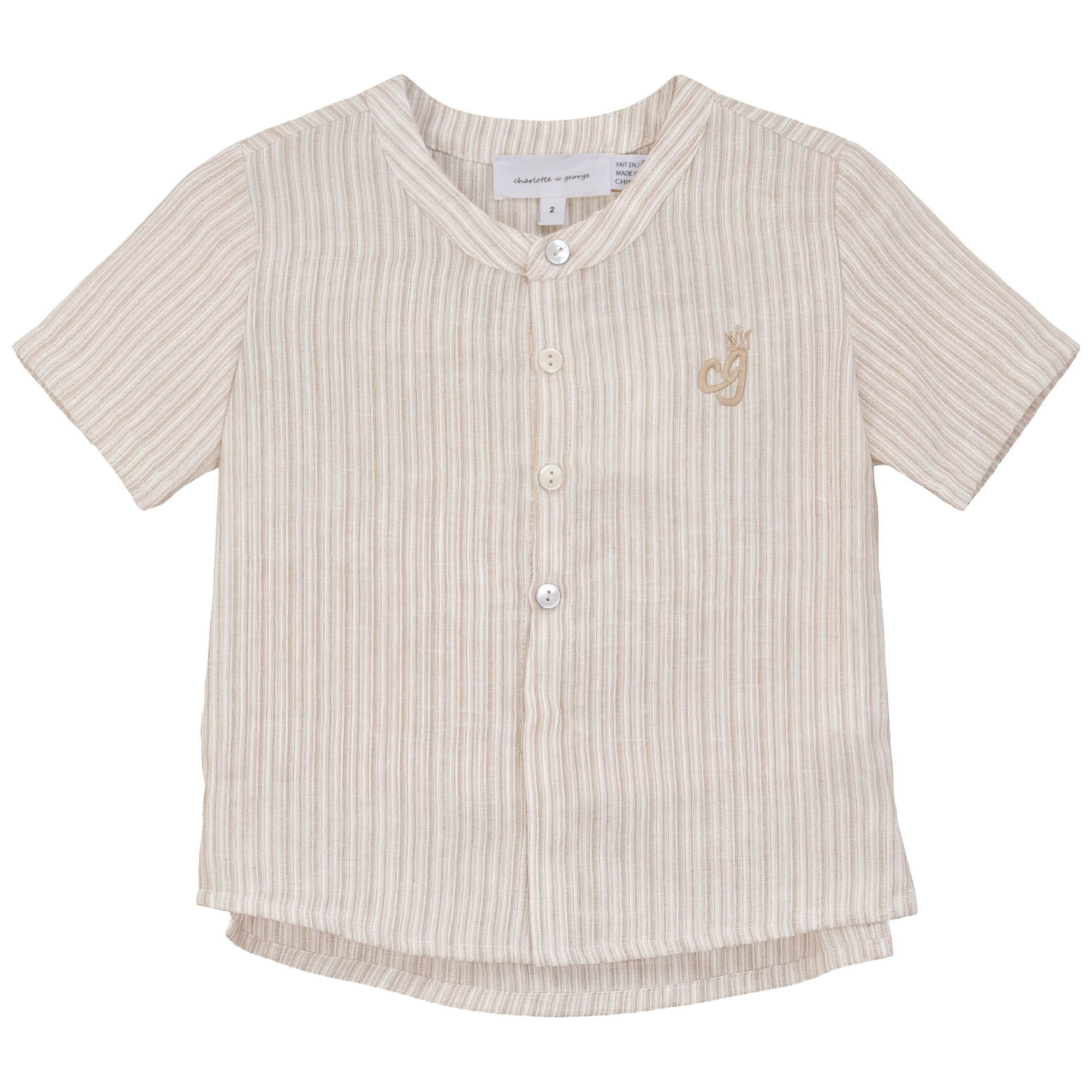 Boys Shirt In Cotton Striped Fabric