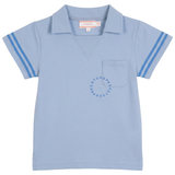 Boys Top With Stripes At Sleeves