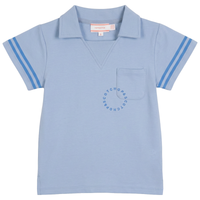 Boys Top With Stripes At Sleeves