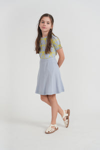 Girls Top With Bows Print
