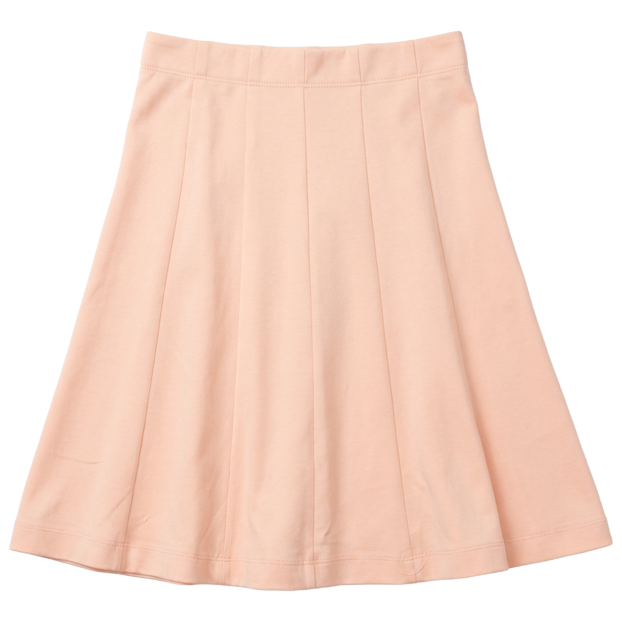 Girls Cotton Spandex Midi Length Panel Skirt