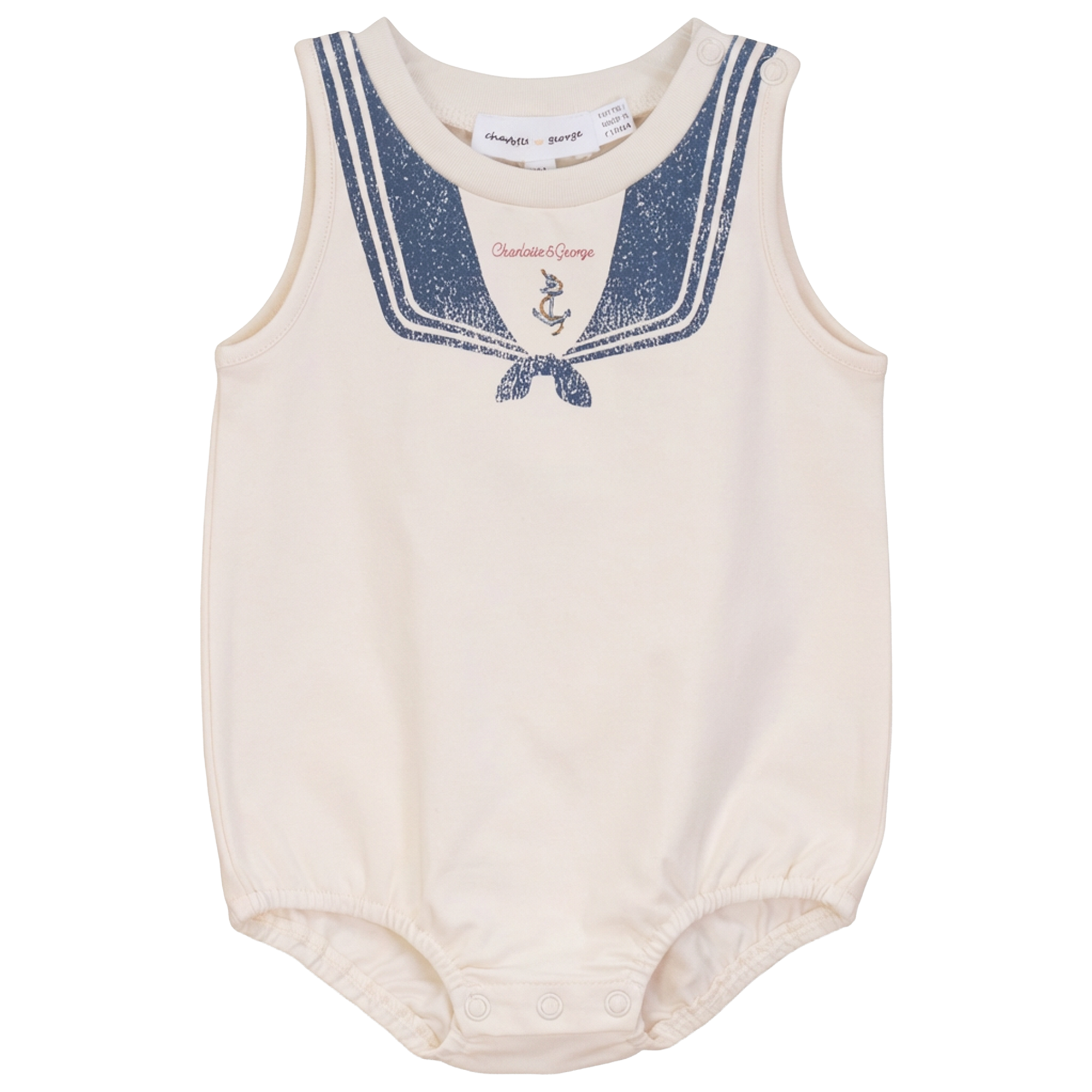 Boys Sailor Collar Printed Baby Bubble