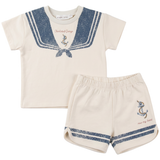Boys Sailor Collar Printed Short Set