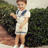 Boys Sailor Collar Printed Short Set