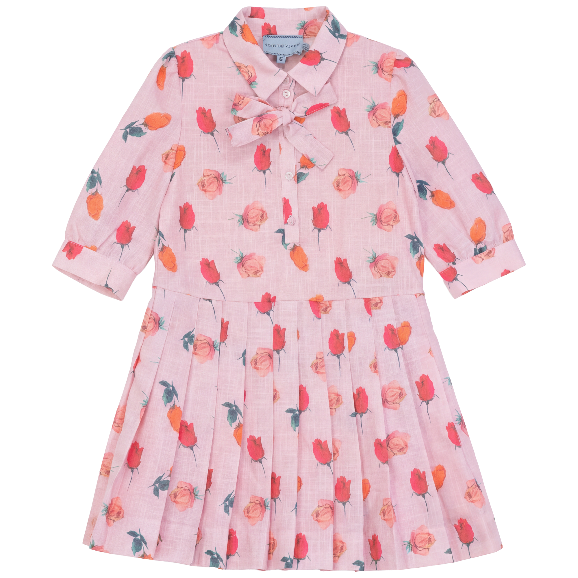 Girls Loose Dress With Pleats