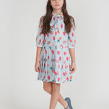 Girls Loose Dress With Pleats