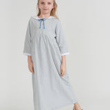 Girls Maxi Dress With Sailor Collar
