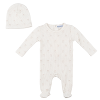 Baby Bow Print Onesie and Hat