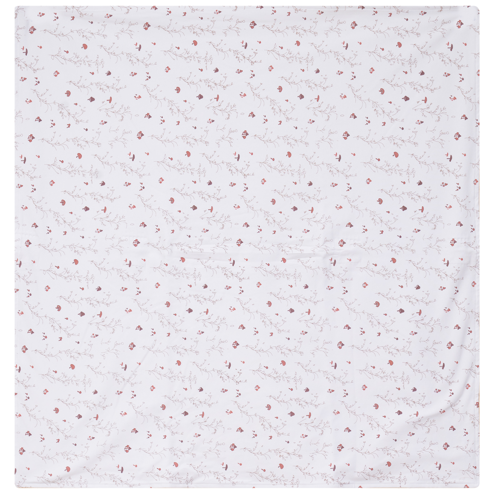 Baby Modal All Over Floral and Mushroom Print Blanket
