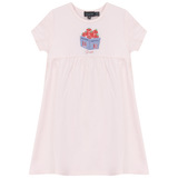 Cotton Spandex 'Berry Box' Girls Dress