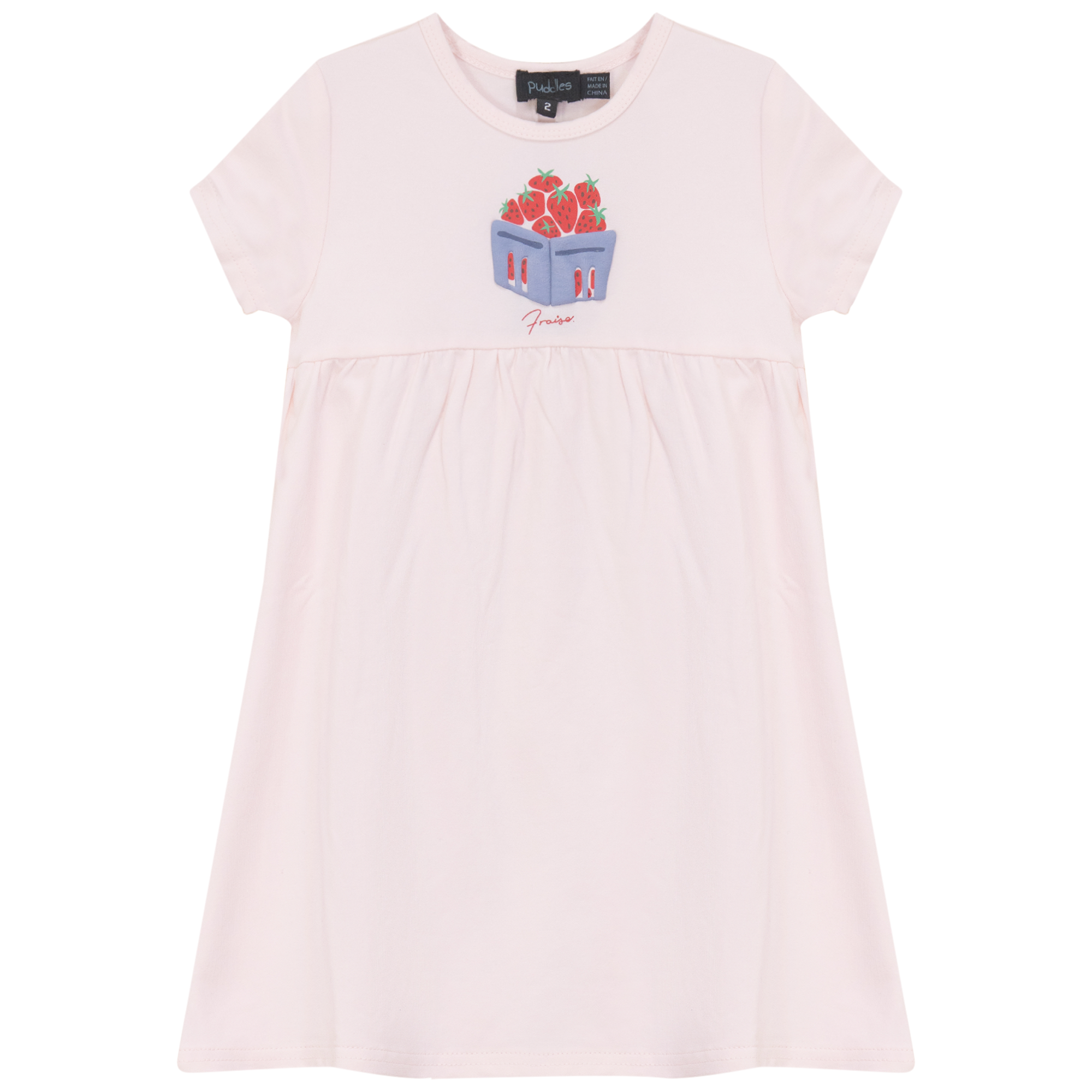 Cotton Spandex 'Berry Box' Girls Dress