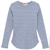 Girls Ribbed Striped T Shirt