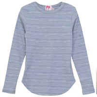 Girls Ribbed Striped T Shirt