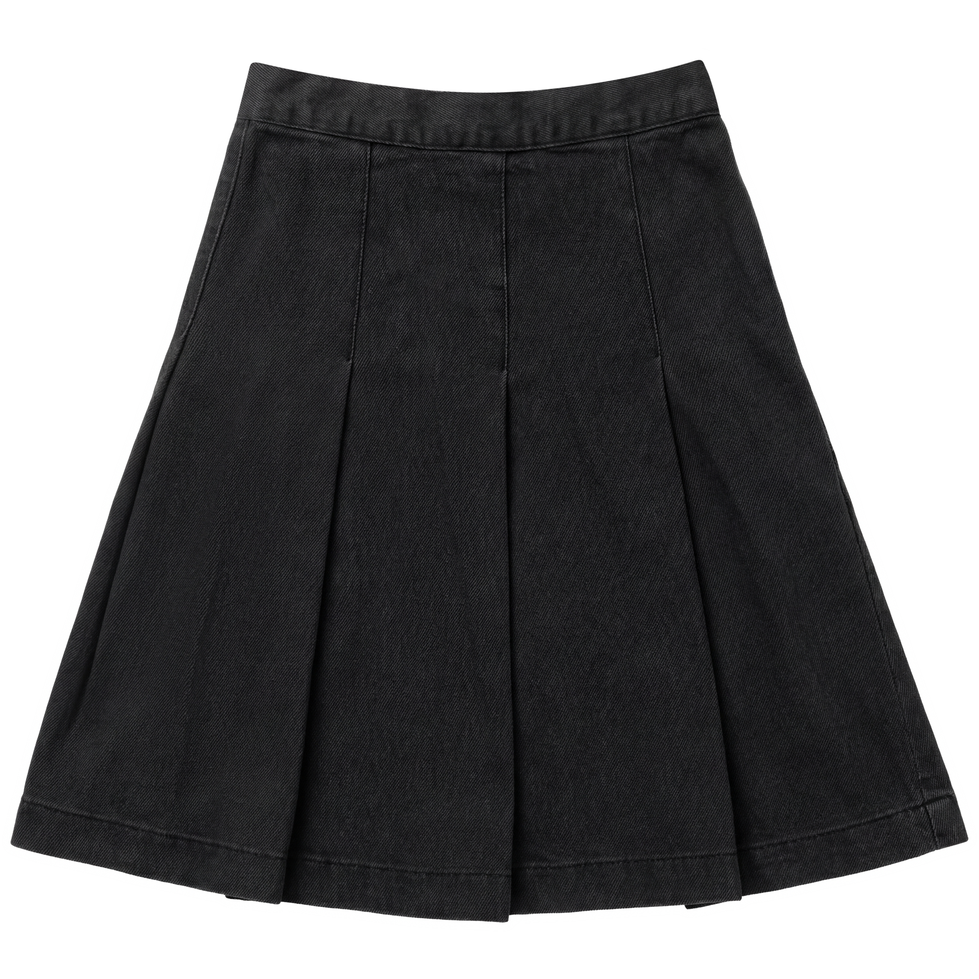 Girls Denim Pleated Skirt