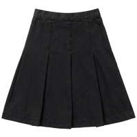 Girls Denim Pleated Skirt