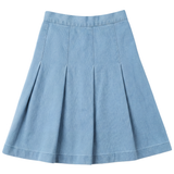 Girls Denim Pleated Skirt
