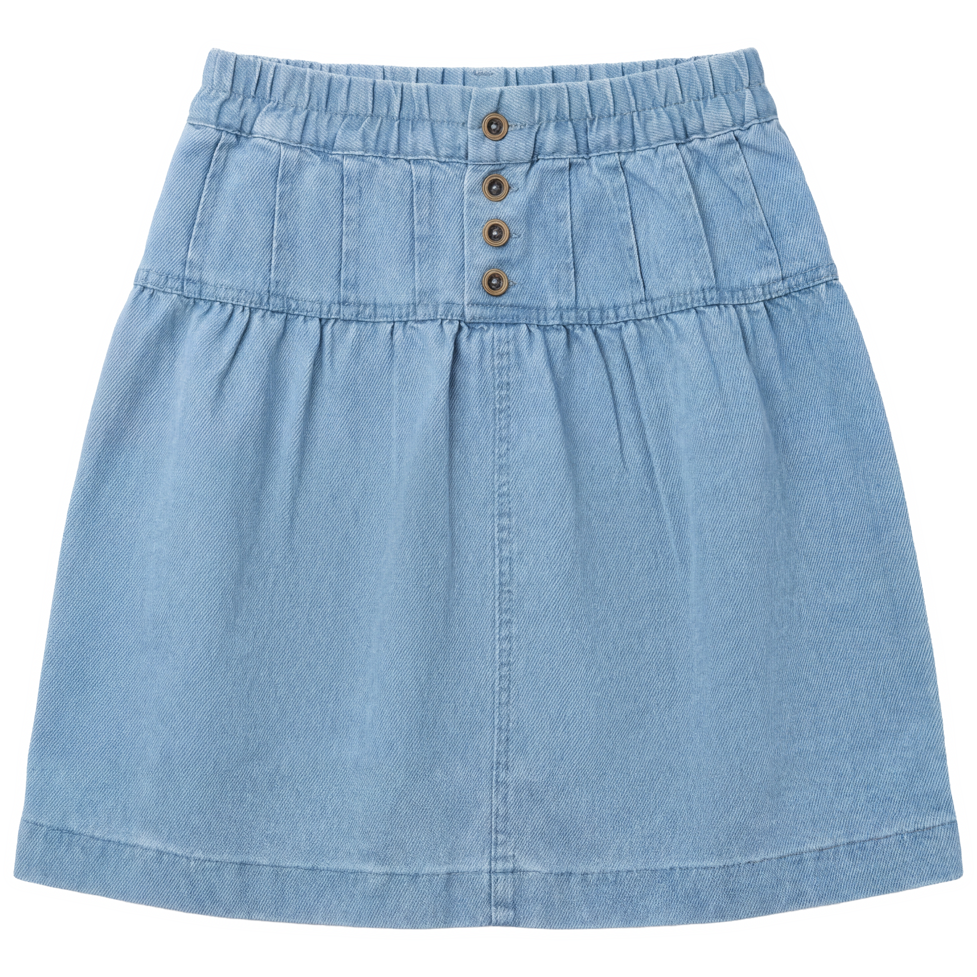 Girls Front Buttons Denim Skirt